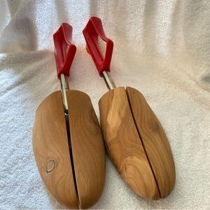 Vintage Florsheim Rochester Travel Tree‎ Shoe Keepers Brown Red Handle